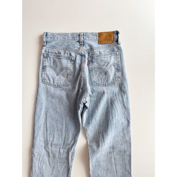 LEVI'S Wedgie Straight Montgomery Baked Light High Rise Cropped Jeans, Size 25 - Picture 8 of 15